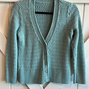 Beautiful size small medium Tiffany blue and light grey sweater cardigan